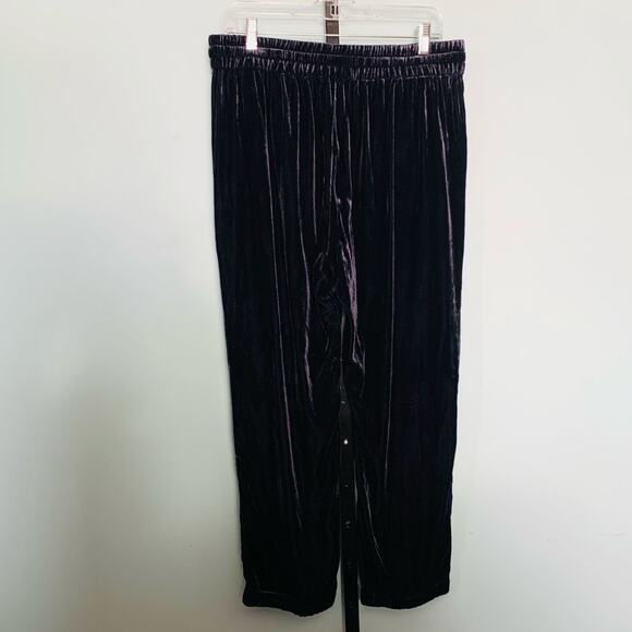 J. Crew Navy Velvet Drawstring Joggers Size 10 - Picture 5 of 8